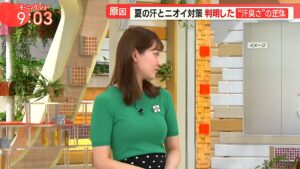 森山みなみアナのピチニットお乳