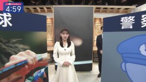 【テレ朝】森山みなみアナの白ワンピ横乳と胸元がエッッ【GIF】