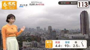【GIF】今井春花　ニット巨乳で天気予報【グッド！モーニング】