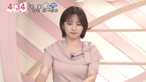 【oha!4】河出奈都美アナ　巨乳クッキリ